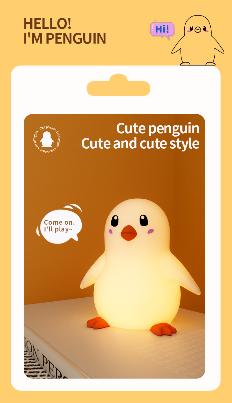 penguin silicone night light