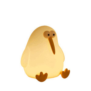 Squishy Kiwibird Slicone Night Light, Pat Light, Bedside Lamp, Cute Baby Light, Animal light for Toddler Kids Children Bedroom Children's Day Gift Fun Decor HR-L07