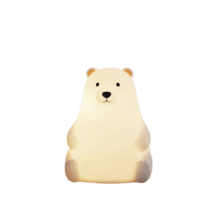 Cute Polar Bear Silicone Clap Light for Girls Boys Bedroom