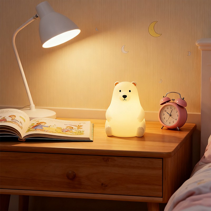 polo bear silicone night light