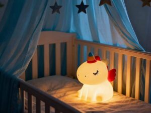 unicorn clapping silicone night light