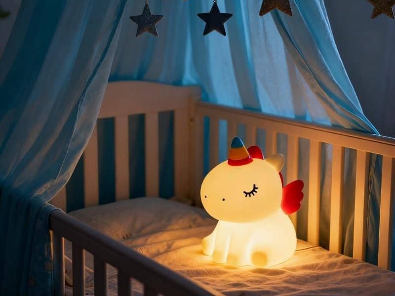 unicorn clapping silicone night light