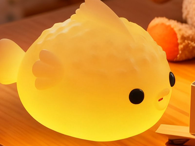 3D pufferfish night light