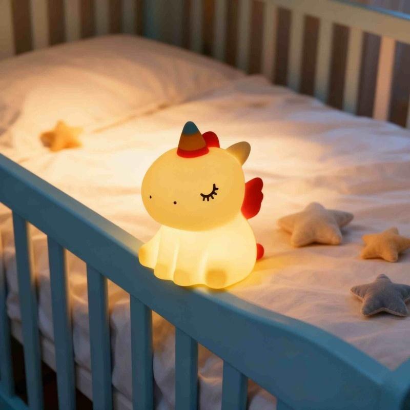 soft silicone unicorn LED night light