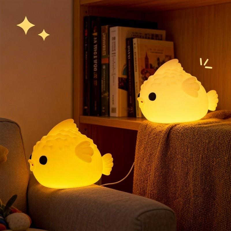 kids puffer fish lamps